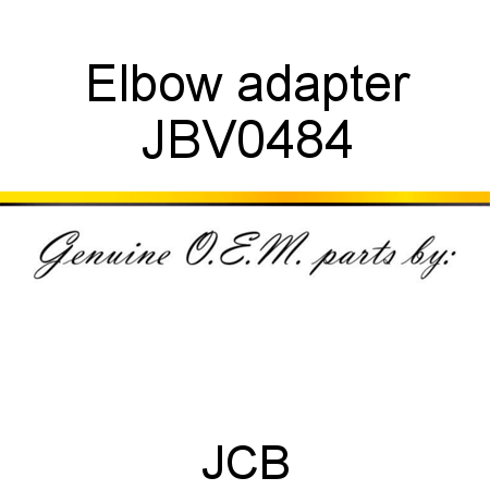Elbow, adapter JBV0484