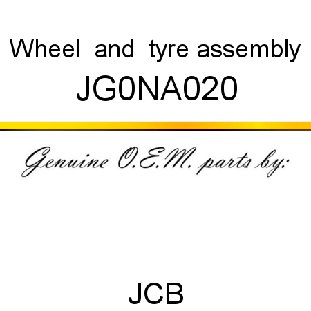 Wheel, & tyre, assembly JG0NA020