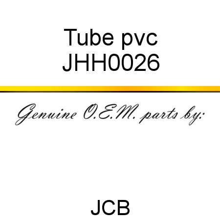 Tube, pvc JHH0026