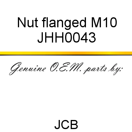Nut, flanged, M10 JHH0043