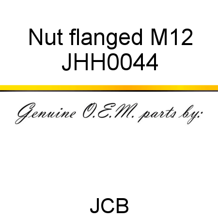 Nut, flanged, M12 JHH0044