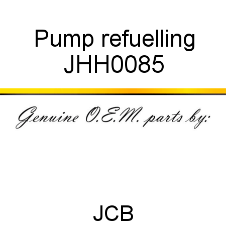 Pump, refuelling JHH0085