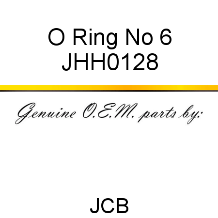 O Ring, No 6 JHH0128