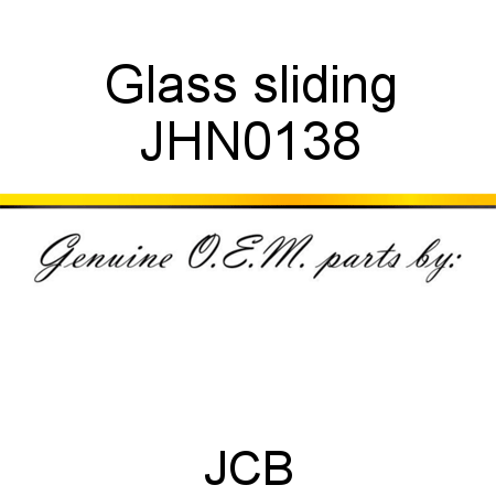 Glass, sliding JHN0138