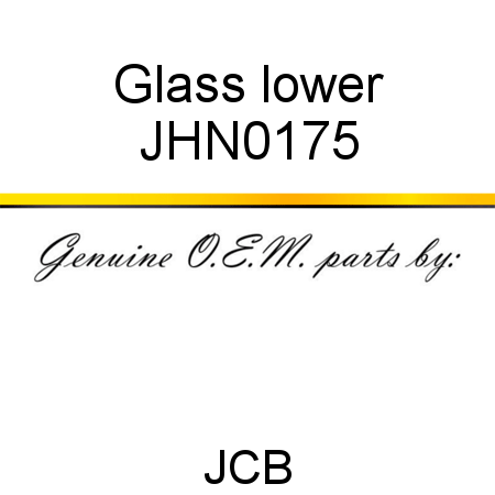 Glass, lower JHN0175