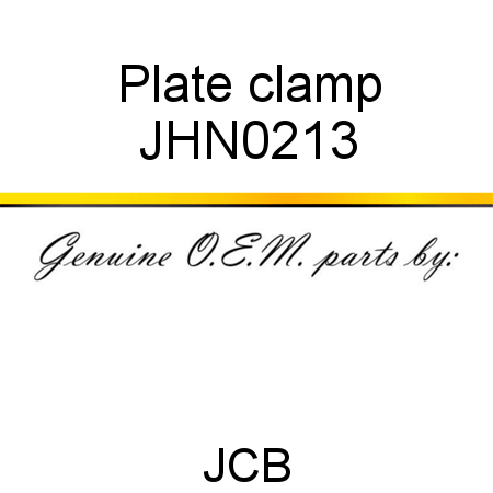 Plate, clamp JHN0213