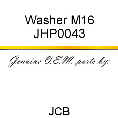 Washer, M16 JHP0043