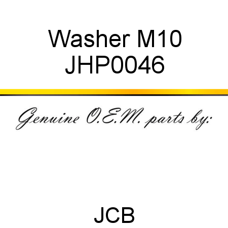 Washer, M10 JHP0046