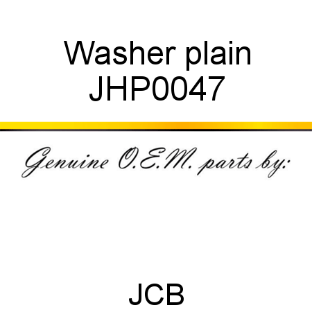 Washer, plain JHP0047