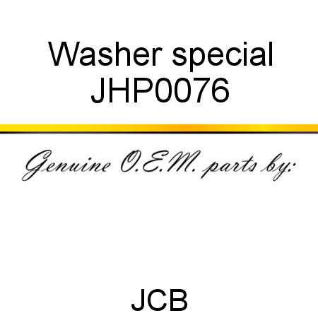 Washer, special JHP0076
