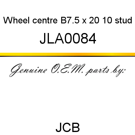 Wheel, centre, B7.5 x 20, 10 stud JLA0084