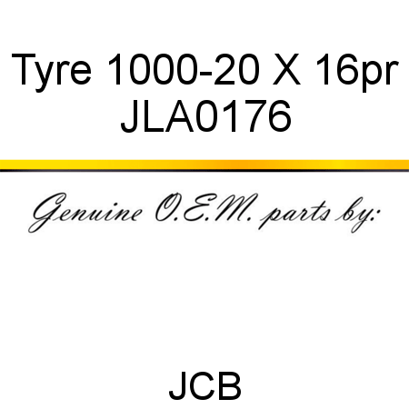 Tyre, 10,00-20 X 16pr JLA0176