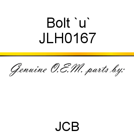Bolt, `u` JLH0167