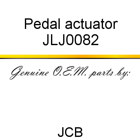 Pedal, actuator JLJ0082