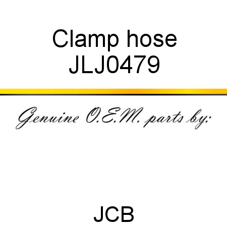 Clamp, hose JLJ0479