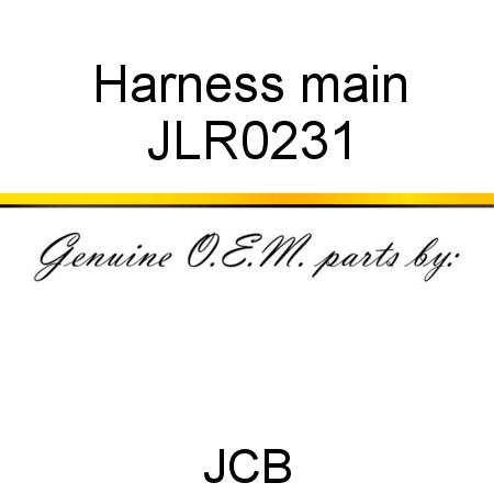 Harness, main JLR0231