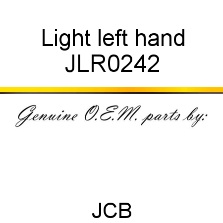 Light, left hand JLR0242