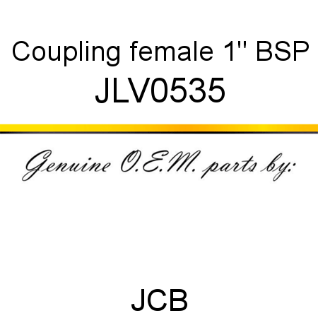 Coupling, female, 1