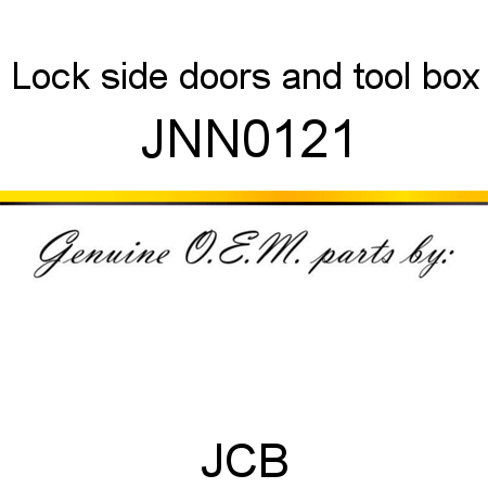 Lock, side doors, and tool box JNN0121