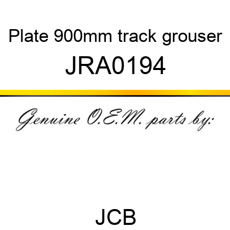 Plate, 900mm track grouser JRA0194