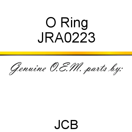 O Ring JRA0223