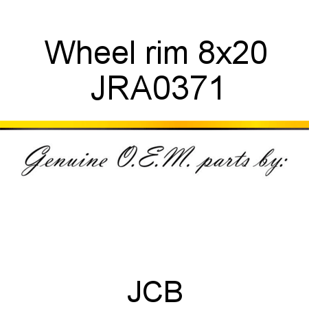 Wheel, rim, 8x20 JRA0371