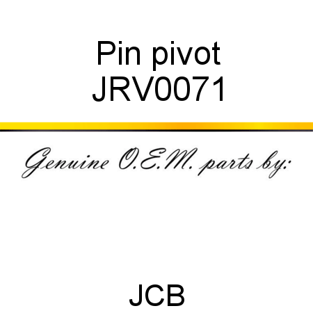 Pin, pivot JRV0071