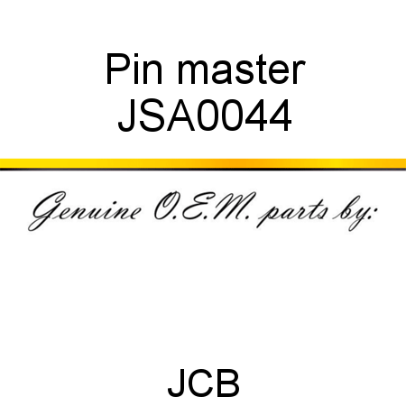 Pin, master JSA0044