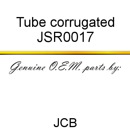 Tube, corrugated JSR0017