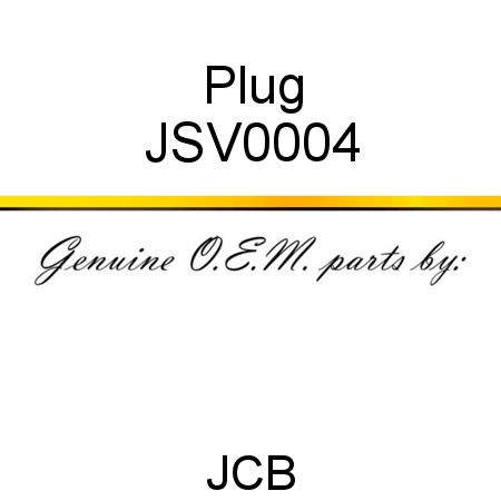 Plug JSV0004