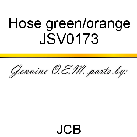 Hose, green/orange JSV0173