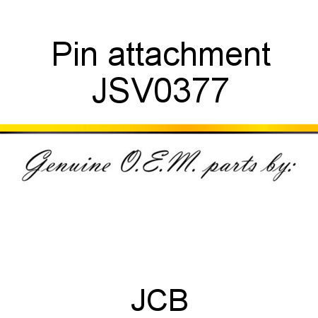 Pin, attachment JSV0377