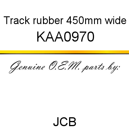 Track, rubber, 450mm wide KAA0970