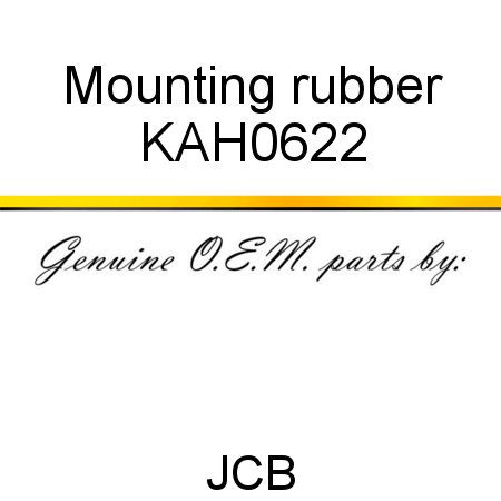 Mounting, rubber KAH0622