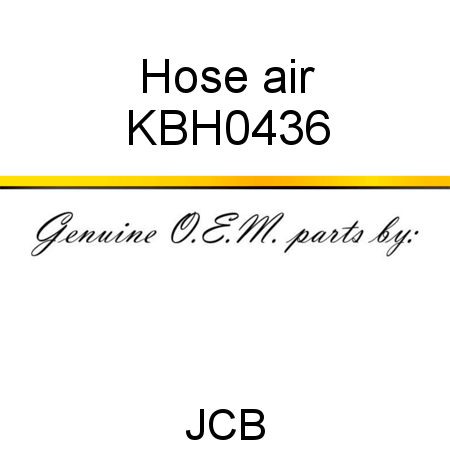Hose, air KBH0436