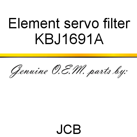 Element, servo filter KBJ1691A