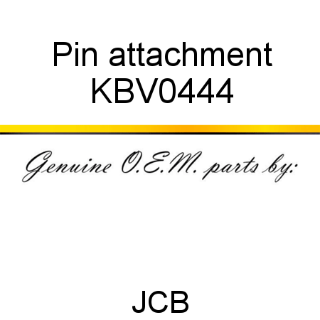 Pin, attachment KBV0444