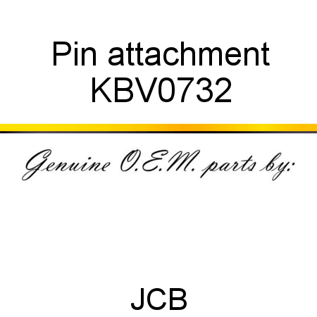 Pin, attachment KBV0732