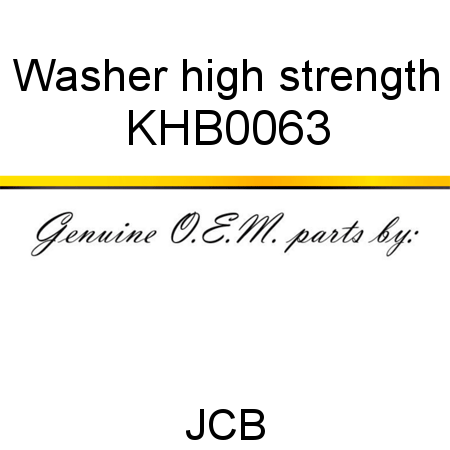 Washer, high strength KHB0063