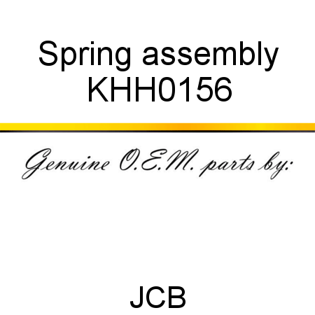 Spring, assembly KHH0156