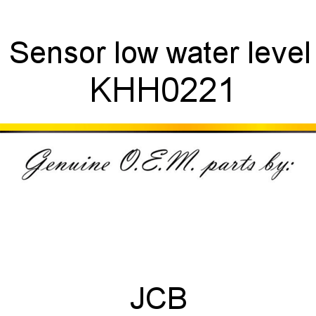 Sensor, low water level KHH0221