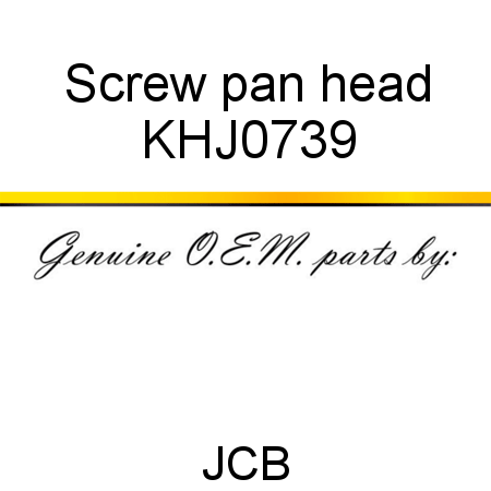 Screw, pan head KHJ0739