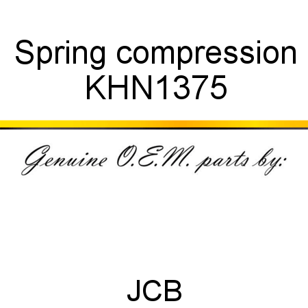 Spring, compression KHN1375