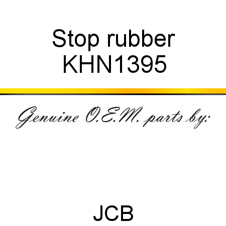 Stop, rubber KHN1395