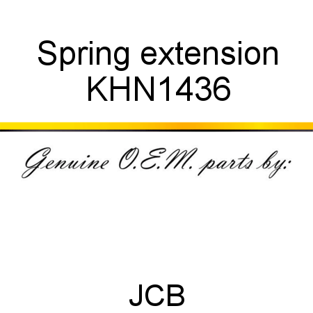 Spring, extension KHN1436