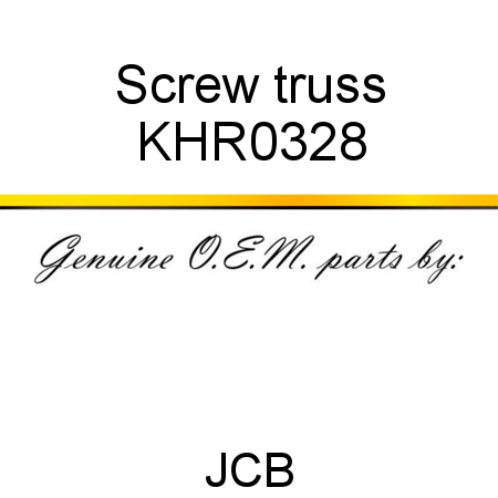 Screw, truss KHR0328