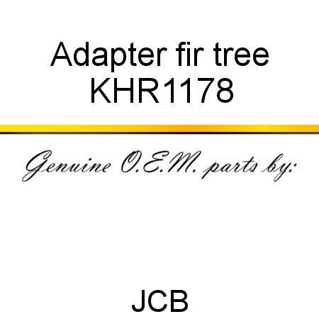 Adapter, fir tree KHR1178
