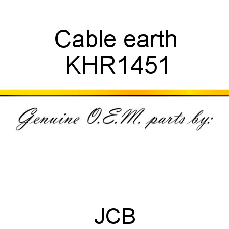 Cable, earth KHR1451
