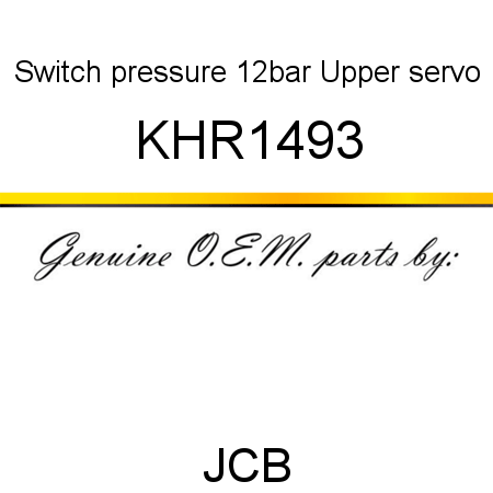 Switch, pressure 12bar, Upper servo KHR1493