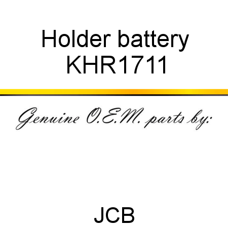 Holder, battery KHR1711